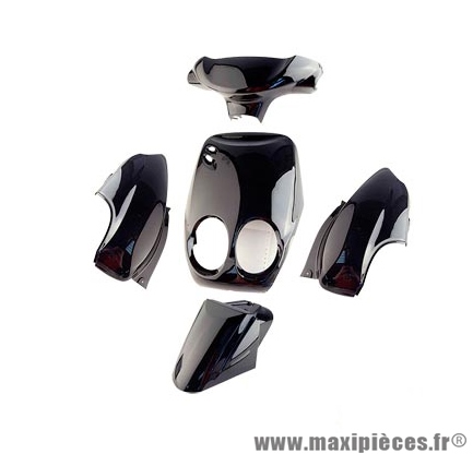 Kit carrosserie Tun'r (5 pièces) type origine noir pour scooter ovetto / neos après 2008