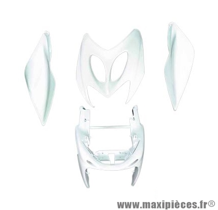 Kit carrosserie Tun'r (4 pièces) type origine blanc pour scooter nitro / aerox de 97 à 2012