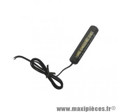 Éclairage de plaque immatriculation à leds barrette noir (4 leds blanches) homologué CE