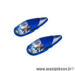 Paire d'éclairages décoration goutte d'eau fender transparent / bleu ampoule orange