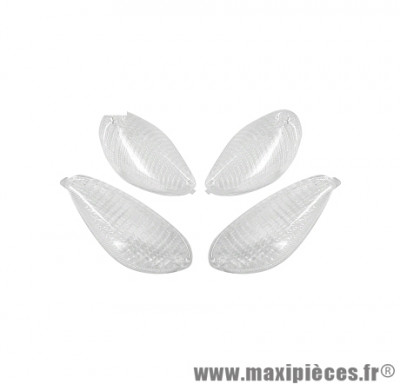 Cabochons clignotants x4 transparent avant + arrière pour scooter nrg mc2 / mc3 après 1999