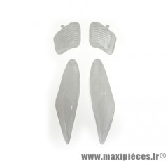 Cabochons clignotants x4 transparent avant + arrière pour scooter booster ng après 1998 / rocket gm