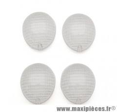 Cabochons clignotants x4 transparent homomologué pour moto / scooter ludix / tkr furious / xp6 / xps / xr6