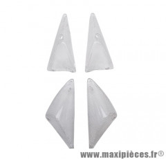 Cabochons clignotants x4 2 avant + arrière transparent pour scooter peugeot speedfight