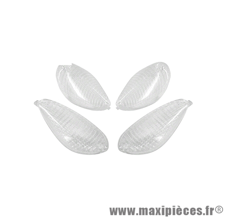 Cabochons clignotants x4 transparent avant + arrière pour scooter nrg mc2 / mc3 après 1999