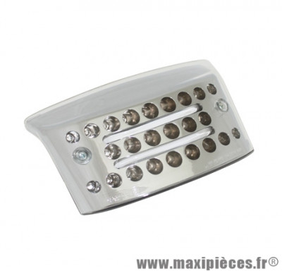 Feu arrière Replay à leds et fibres optiques transparent avec clignotants homologué CE pour scooter mbk booster / yamaha bws après 2004