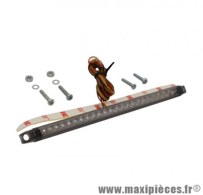 Feu arrière universel Replay à leds barrette fumé (24 leds rouge) homologué CE