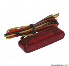 Feu arrière universel Replay à leds barrette rouge (8 leds rouges) homologué CE