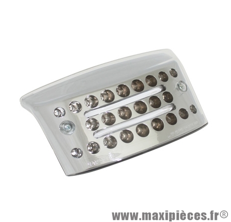 Feu arrière Replay à leds et fibres optiques transparent avec clignotants homologué CE pour scooter mbk booster / yamaha bws après 2004