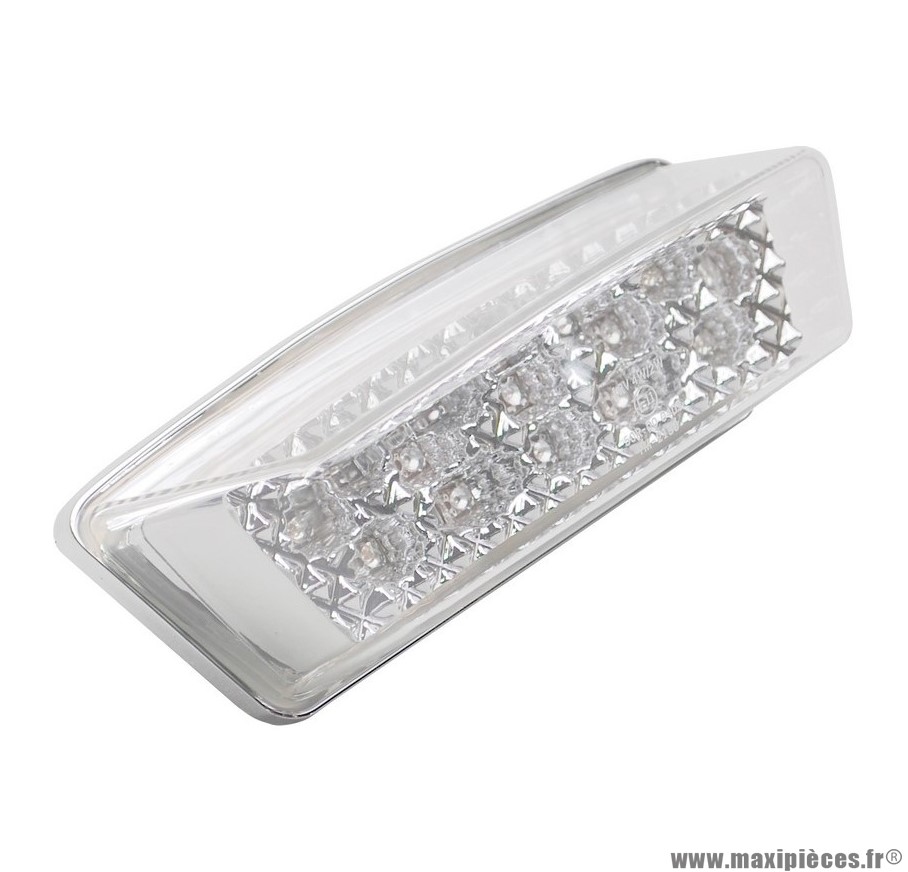 Feu arrière lexus blanc à leds slider avec clignotant intégré pour scooter mbk stunt / yamaha