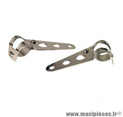 Patte / support / fixation projecteur / phare / optique Tun'r diamètre 32-41 chrome