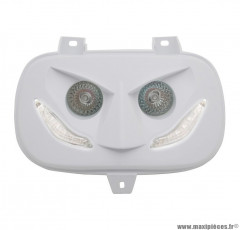 Double optique Replay RR8 blanc avec leds blanches pour scooter mbk booster / yamaha bws 1999>2003