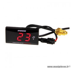 Thermomètre digital Voca Racing 0-120 degrés celsius éclairage led couleur rouge