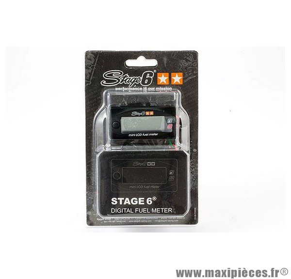 Mini voyant d'essence digital marque Stage 6 MKII couleur Noir