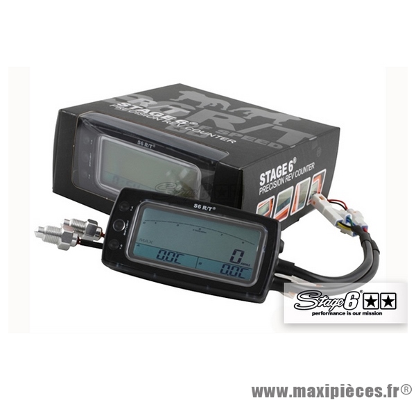 Compte-tours Stage 6 R/T multifonctions couleur noir