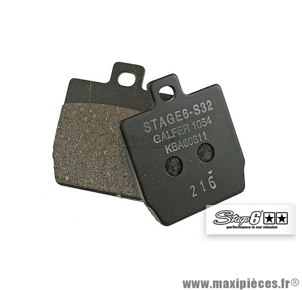 Jeu de plaquettes de frein marque Stage 6 Sport" pour MBK Nitro / Aerox