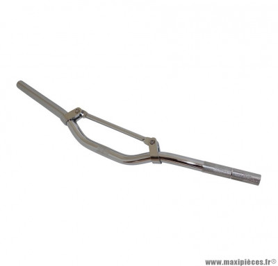 Guidon street alu poli l625mm avec barre de renfort (h40mm sous barre) pour scooter