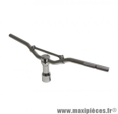 Guidon Replay street alu chrome avec potence pour scooter mbk booster / yamaha bws