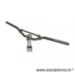 Guidon Replay street alu chrome avec potence pour scooter mbk booster / yamaha bws