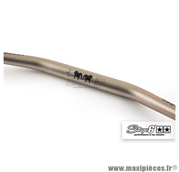 Guidon Fatbar + mousse cross Stage 6 diamètre 28.6mm couleur titane / alu