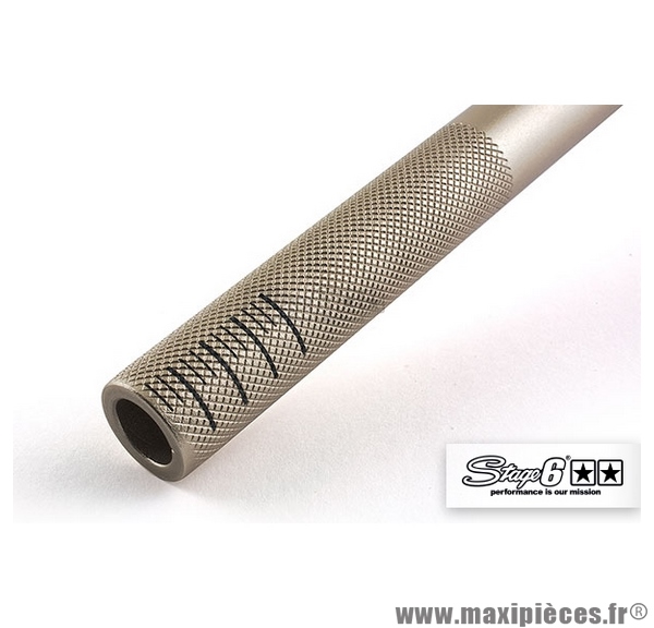 Guidon Fatbar + mousse cross Stage 6 diamètre 28.6mm couleur titane / alu