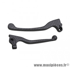 Levier de frein imitation carbone adaptable système ajp pour scooter Peugeot trekker, speedfight 50cc 2T