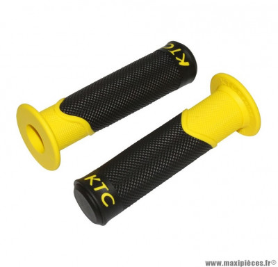 Paire de revêtements poignée Replay ktc noir / jaune 122mm