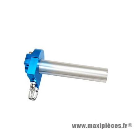 Poignée gaz alu CNC bleu (avec vis creuse 10x125)