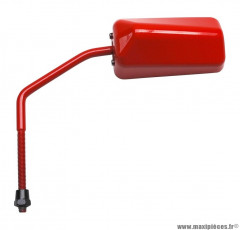 Rétroviseur F1 diamètre 8 réversible rouge ferrari (tige longue rouge) pour scooter