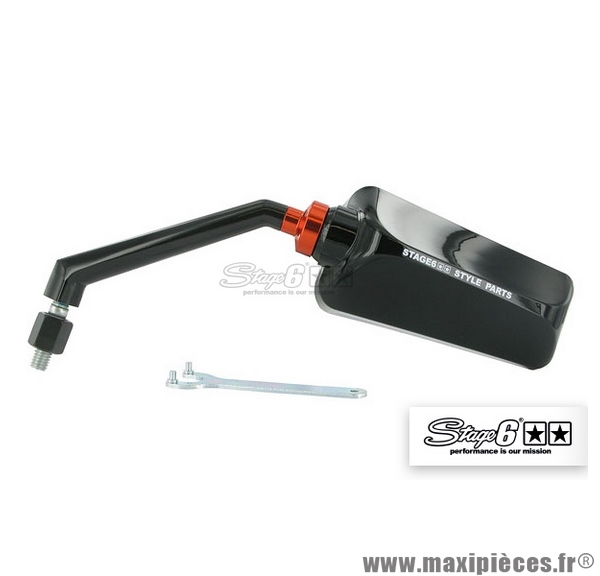 Rétroviseur F1 côté gauche couleur Noir (diam. M8) marque Stage 6