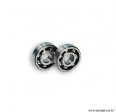 Roulements à billes x2 Malossi diam.17x47x14 (6303/C3) pour vilebrequin minarelli pour APRILIA MX, RS, TUONO / MBK X-LIMIT, X-POWER / PEUGEOT XPS, XR6, XR7 / YAMAHA DT AM6, TZR 50cc