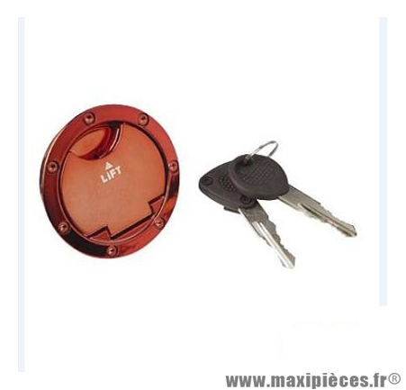 Bouchon réservoir essence Tun'r rouge 2 clés pour scooter / moto nitro / aerox après 2013 / rs1