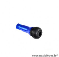 Valve tubeless droite alu bleu