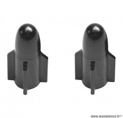 Bouchons de valve x2 Rocket alu noir