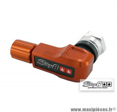 Valve de pneu coudé CNC complète Stage 6 couleur orange