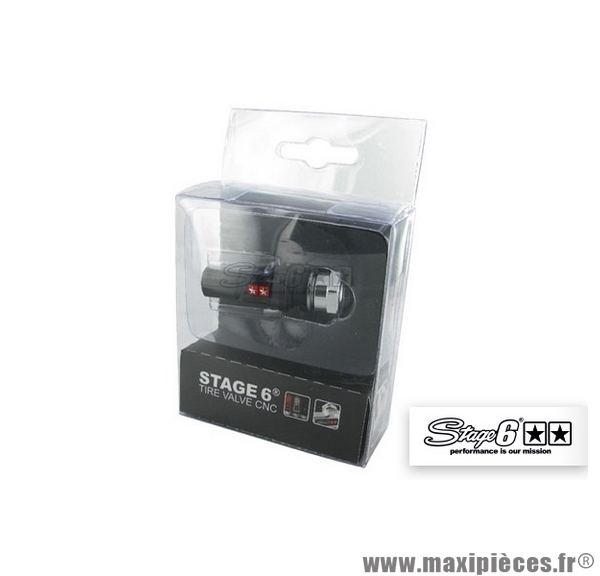 Valve de pneu CNC complète Stage 6 couleur noir