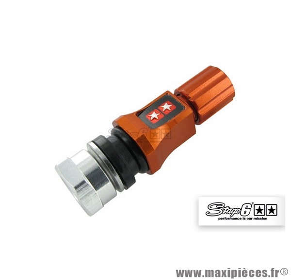 Valve de pneu CNC complète Stage 6 couleur orange