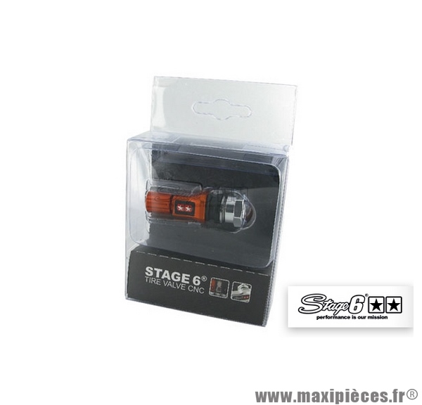 Valve de pneu CNC complète Stage 6 couleur orange