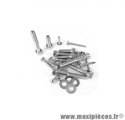 Kit de vis carrosserie acier chrome pour scooter typhoon