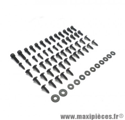 Kit vis de carrosserie acier noir pour scooter mbk nitro / yamaha aerox 1997>2012