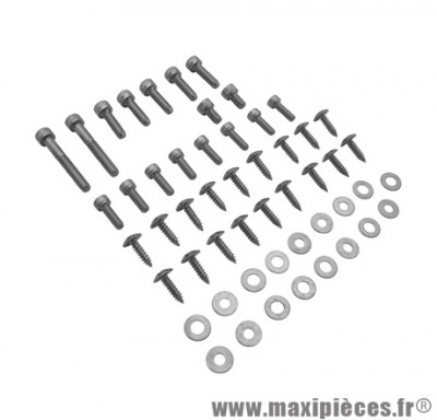 Kit vis de carrosserie acier chrome pour scooter mbk booster ng, rocket / yamaha bump, spy