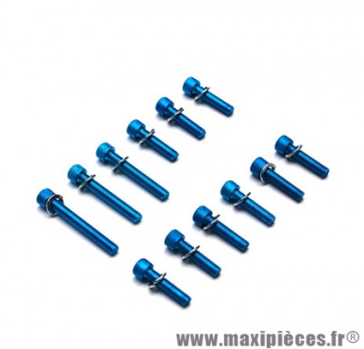 Vis carter alu bleu 6x25 / 40 / 45 (x12) pour scooter booster / bw's