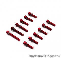 Kit 12 vis de carter alu rouge 6x25 / 40 / 45 pour scooter mbk booster / yamaha bws