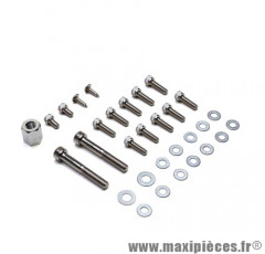 Kit vis de carrosserie acier chrome pour scooter mbk booster / yamaha bws