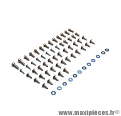 Kit vis de carrosserie acier chrome pour scooter mbk nitro / yamaha aerox 1997>2012