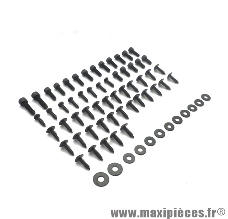 Kit vis de carrosserie acier noir pour scooter mbk nitro / yamaha aerox 1997>2012