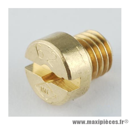 Gicleur principal phbg/sha/ysn diametre: 062 pièce adaptable pour carbu: 12/15/16/17/19/21... Pour: Scooter, Mécaboite, Mobylette, Maxi Scooter, Moto, Quad (Pièce adaptable)
