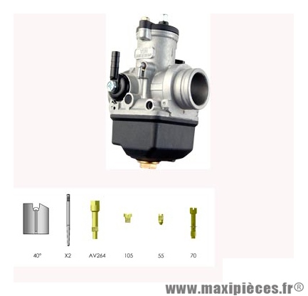 Carburateur phbh 28 montage sur pipe souple ou manchon