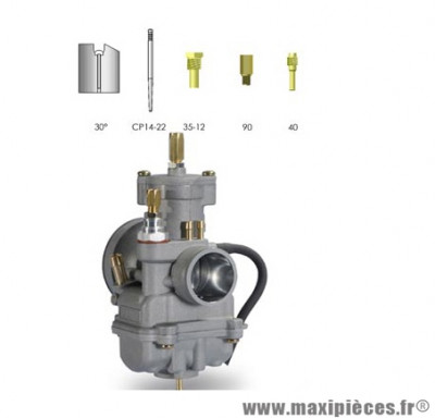 Carbu polini cp 19 (depression / graissage) starter a cable pièce pour Scooter, Mécaboite, Mobylette, Maxi Scooter, Moto, Quad