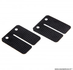 Lamelles de clapets en carbone marque VOCA Racing Biaxial 0,35mm pour scooter moteur Minarelli horizontal (Vendu par 2) Nitro, Ovetto, Rally, Aerox, Neos...